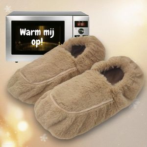 Prostec - Verwarmde Pantoffels - Bruin - Magnetron Sloffen - One Size Fits All