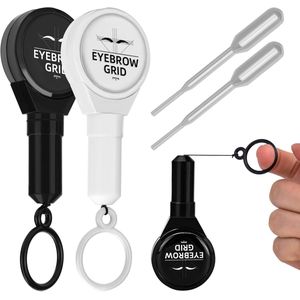 2pcs Wenkbrauw Mapping String Zwart en Wit Schaalbare Wenkbrauw Mapping Inkt String voor Microblading Schoonheidsmeetinstrumenten