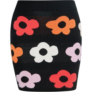 MYMO - Minirok - Geel - Bloemenprint - Slanke Pasvorm