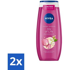 Nivea - Douchegel - Joy of Life - Verfrissend Effect - 250 ml - Voordeelverpakking - 2 stuks