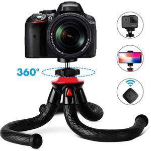 3 in 1 Flexibele XL Octopus Smartphone Tripod – Compact Smartphone & Camera statief 28CM Bluetooth remote