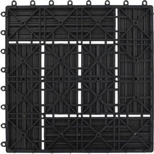 vidaXL Terrastegel - Terrastegels - Tegel - Tegels - Terrastegels 11 stuks 30 x 30 cm WPC 1 m2 (grijs)