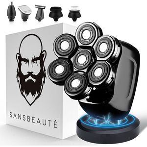 Sansbeauté - SkullSharp PRO - Scheerapparaat - Draadloos - 6-in-1 - Elektrisch