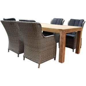 Darwin Krista dining tuinset 180x95xH77,5 cm grijs