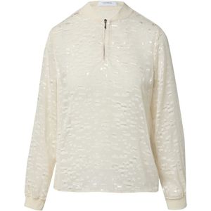 comma casual identity - Blouse - Crème - Blouseshirt - Lange Mouw