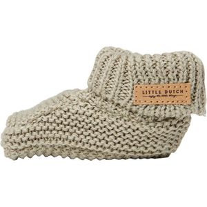 Little Dutch - Gebreide Babyslofjes - Olijfgroen - Katoenmix