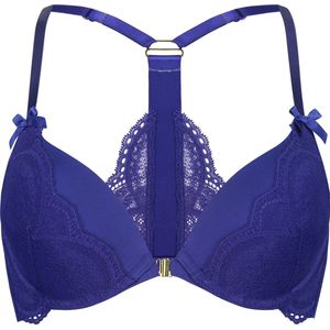 Hunkemöller Dames Lingerie Voorgevormde push-up beugel bh Maisie Nyakim - Blauw - maat C70