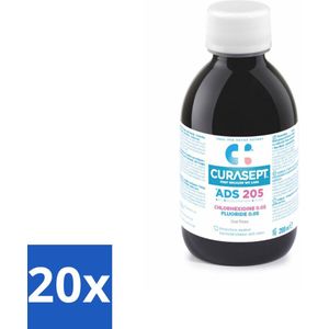 Curasept - Mondspoeling - 0,05% Chloorhexidine - Voor Mondhygiëne & Tandvlees - 200 ml - Bulkverpakking - 20 stuks