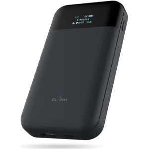 GL.iNet - GL-E750V2 (MUDI) - 4G LTE Draagbare WLAN-hotspot - Zwart - 7000 mAh
