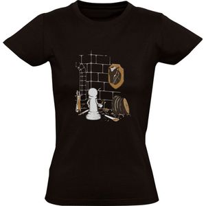 Schaak pion Dames T-shirt | bordspel | schaakbord | spel | schaken
