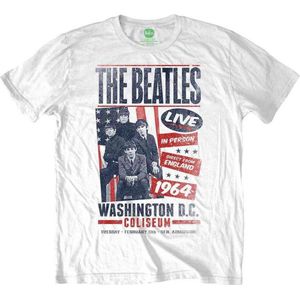 The Beatles - Coliseum Poster Heren T-shirt - 2XL - Wit