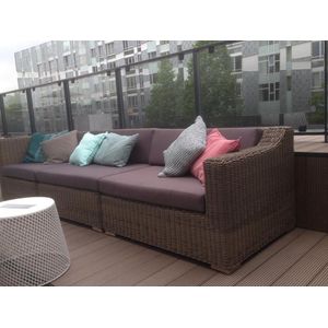 Loungeset St. Tropez taupe kussens Outdoorinstyle