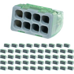 Steeklasklem - Transparant - 8-polig - 0.2-2.5 mm² - ENEC Keurmerk