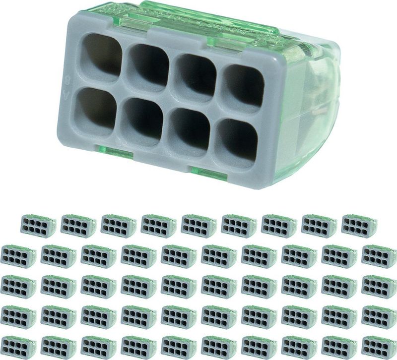 Steeklasklem - Transparant - 8-polig - 0.2-2.5 mm² - ENEC Keurmerk