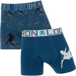 CR7 - Boxershorts - Blauw - 2-pack - Lange Pijp - Stretchkatoen