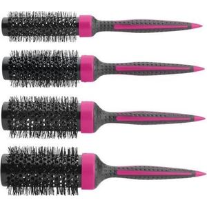 MELAGOM SET VAN 4 THERMISCHE BORSTELS NYLON ROZE SIBEL