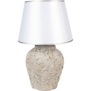 Clayre & Eef Tafellamp Ø 35x59 cm Grijs Terracotta Bureaulamp