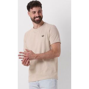 Fred Perry Ringer T-shirt Polo's & T-shirts Heren - Polo shirt - Gebroken wit - Maat XS