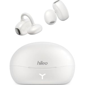 hileo hi85 - Draadloze Oordopjes met Oplaadcase – Wit - Ear clip Air Conduction - Sport - Open-Ear - Bluetooth V6.0 – Draadloze oortjes – Geschikt voor IOS/Android - HD audio