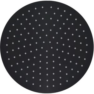 vidaXL Douchekop - Douchekoppen - Regendouchekop - Regendouchekoppen - Regendouchekop rond 30 cm roestvrij staal zwart
