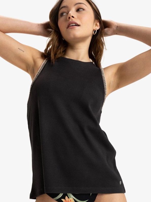 Roxy - Better Days - Sporttop - Grijs/Zwart - Katoen/Polyester