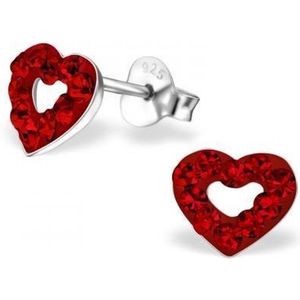 Aramat Jewels Oorbellen - Trendy Zilveren Oorbellen Hartje: Tijdloos en Chic! - Zilver - Vrouwen - Kinderen - 7