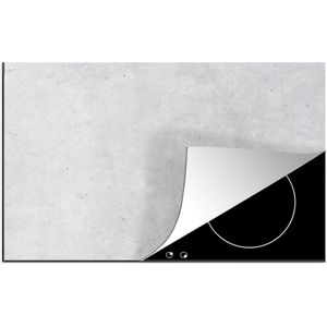 KitchenYeah - Inductie beschermer - Inductie plaat - Betonlook - Grijs - Beton print - Modern - Industrieel - 74x48 cm - Inductie beschermer - Kookplaat beschermer