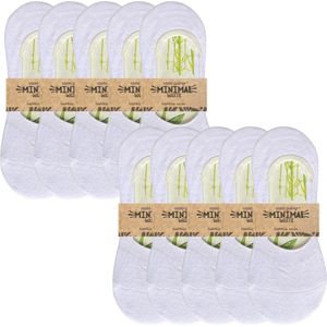 green-goose® Bamboe Dames Footies | 10 Paar | Sneakersokken | Wit | Anti zweet | 35 - 42 | Ecologisch en Duurzaam