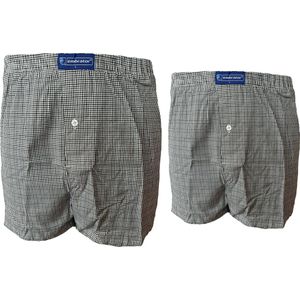 Embrator 2-stuks mannen Boxershort geweven katoen wit/blauw/oker 3XL
