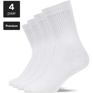 SNOCKS Tennissokken Heren & Dames - Biologisch Katoen - Sportsokken Heren - Sportsokken Dames - Wandelsokken - Hardloopsokken - Maat 35/50 - 4 Paar - Duurzaam Cadeau