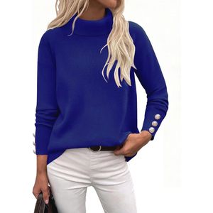 Elegante Dames Rolkraagpullover met Lange Mouwen - Warme Gebreide Trui voor Herfst en Winter - Maten S-XXL