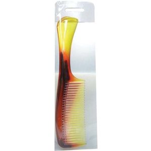 Handvatkam - stevig - kam - bruin marmer - 18 cm