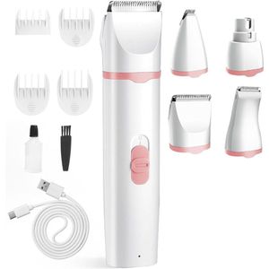 CRLYN® Hondentondeuse - Hondentrimmer - Dieren Trimset - Wit en Roze