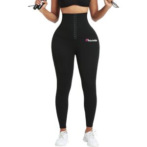 Phannie 2 in 1 Sportlegging Dames en Waist Trainer - Afslankbroekje - Corset Dames - Waist Shaper - Corrigerend Ondergoed - Maat XS