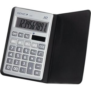 Genie 330 calculator Pocket Rekenmachine met display Zwart, Zilver