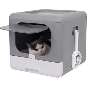 My North Star Zelfreinigende Kattenbak - Automatische kattenbak - Kattenbak Zelfreinigend -Kattenbak met schep- Grijs