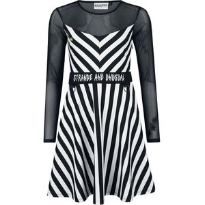 Beetlejuice Dames Korte jurk - zwart/wit - M