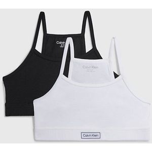 CK - 2-pack meisjesbralettes - Zwart/Wit - 12/14 jaar
