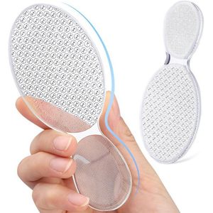2 stuks glazen voetvijl 8-vormig ruwe en gladde zijkanten eeltverwijderaar voeten hiel scrubber dode huid schraper puimsteen professionele pedicure-instrumenten voor vrouwen en mannen