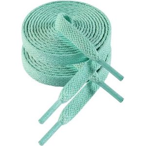 50 cm polyester platte sneaker veters - 8mm breed - 4 veters - sneakerveters - hoogwaardige sportveters - reserveonderdelen voor sportveters - canvas witte schoenen, sport - en casualschoenveters