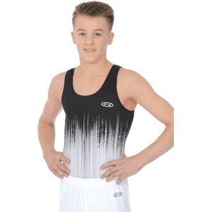 Wit Ignite herenturnpak maat 158-164 jongens gympak witte zwart zwarte lycra
