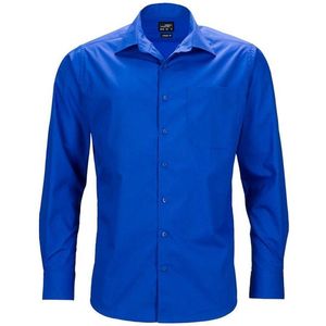 James and Nicholson Heren Longsleeve Zakelijk Shirt (Koningsblauw)