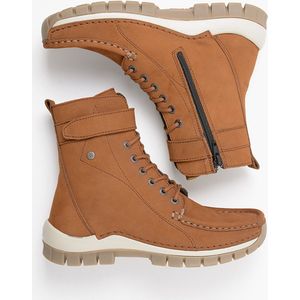 Wolky Hoge veterschoenen Reach cognac nubuck