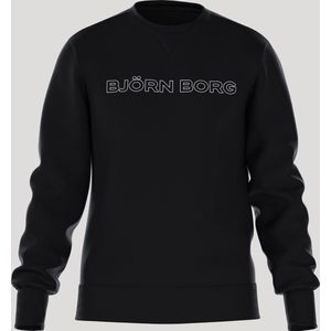 Björn Borg Essential 3 Crew Trui Heren - Maat S - Zwart - 60% Katoen