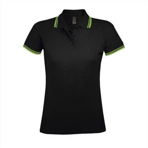 SOL'S Women´s Polo Shirt Pasadena L586 - Black/Lime - L