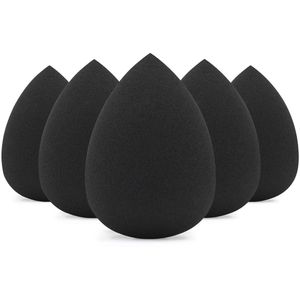 Crrynuo - Make-Up Spons - Beauty Blender - Latexvrij - 6 Stuks - Nat/Droog Gebruik - Zwart
