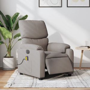 Massagestoel elektrisch verstelbaar stof taupe