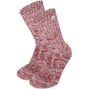 Apollo - Huissokken Dames - Natural Wol - Paars - Maat 39/42 - Wollen sokken dames