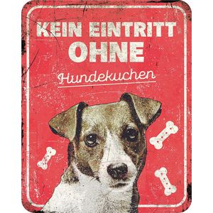 D&d Home - Waakbord - Hond - Waarschuwingsbord Jack Russel De 25x20x0,3cm Rood - 1st