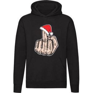 Kerst Handgebaar Hoodie - foute kersttrui - unisex - trui - kerstmis - kerst - kerstmuts - grappig